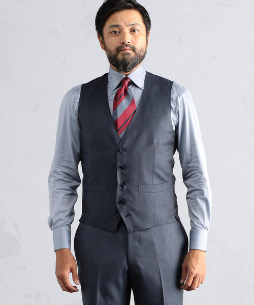 TOMORROWLAND (トゥモローランド)の「ウールシルク 5Bベスト SHANG NANO SPHERE Ermenegildo Zegna(ベスト・メンズ・ブラック/ネイビー/ダークブルー・44/46/48/50/42)」の4枚目の写真