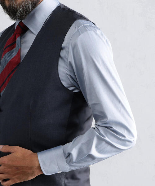 TOMORROWLAND (トゥモローランド)の「ウールシルク 5Bベスト SHANG NANO SPHERE Ermenegildo Zegna(ベスト・メンズ・ブラック/ネイビー/ダークブルー・44/46/48/50/42)」の12枚目の写真