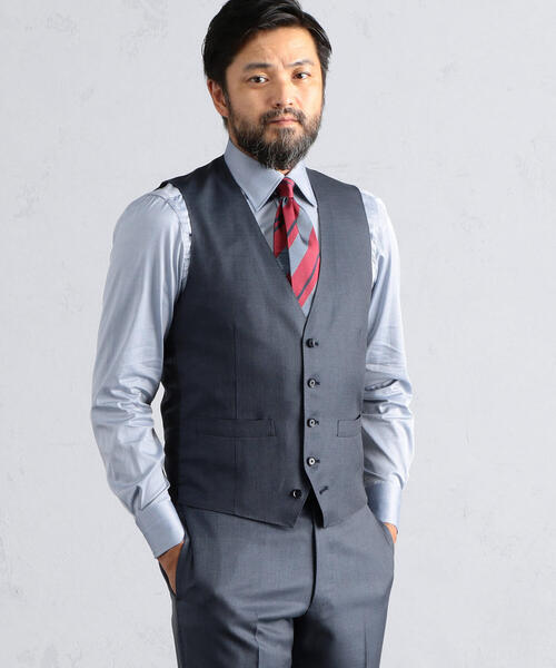 TOMORROWLAND (トゥモローランド)の「ウールシルク 5Bベスト SHANG NANO SPHERE Ermenegildo Zegna(ベスト・メンズ・ブラック/ネイビー/ダークブルー・44/46/48/50/42)」の19枚目の写真