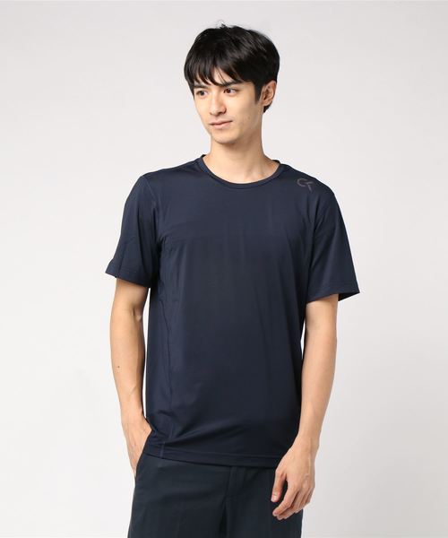 CALVIN KLEIN PERFORMANCE(カルバンクラインパフォーマンス)の「ライン ロゴ ワークアウト クルーネック 機能 Tシャツ(Tシャツ/カットソー・メンズ・ホワイト/ブラック/ネイビー/ライム・S/M/L/XL)」の1枚目の写真
