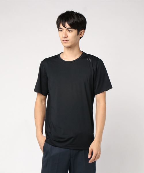 CALVIN KLEIN PERFORMANCE(カルバンクラインパフォーマンス)の「ライン ロゴ ワークアウト クルーネック 機能 Tシャツ(Tシャツ/カットソー・メンズ・ホワイト/ブラック/ネイビー/ライム・S/M/L/XL)」の3枚目の写真