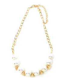 mystic | パール×スタッズネックレス(ネックレス)