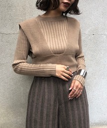 &g'aime | 【&g'aime】ビスチェレイヤードトップス(ニット/セーター)