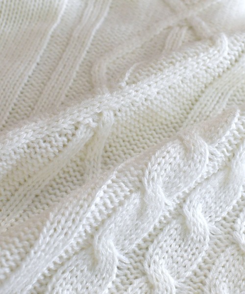 Anytime Songs（エニータイムソングス）の「アラン編みセーター（ニット/セーター・メンズ・ワインレッド/キナリ/グレー/ブルー/ブラック/ネイビー/ブラック系その他/ホワイト×ブラック/ベージュ・MEDIUM/LARGE/X-LARGE）」の18枚目の写真