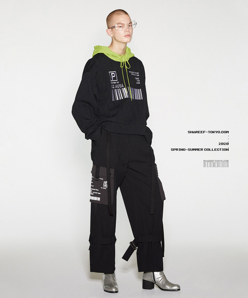SHAREEF（シャリーフ）の「HERRINGBONE SHORT PARKA（パーカー・メンズ・ブラック/レッド/ライム・1/2/3）」の18枚目の写真