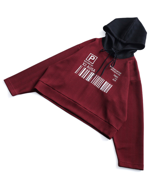 SHAREEF（シャリーフ）の「HERRINGBONE SHORT PARKA（パーカー・メンズ・ブラック/レッド/ライム・1/2/3）」の12枚目の写真