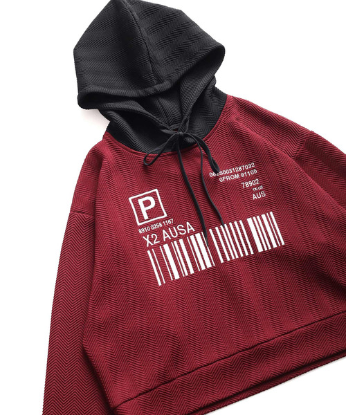 SHAREEF（シャリーフ）の「HERRINGBONE SHORT PARKA（パーカー・メンズ・ブラック/レッド/ライム・1/2/3）」の17枚目の写真