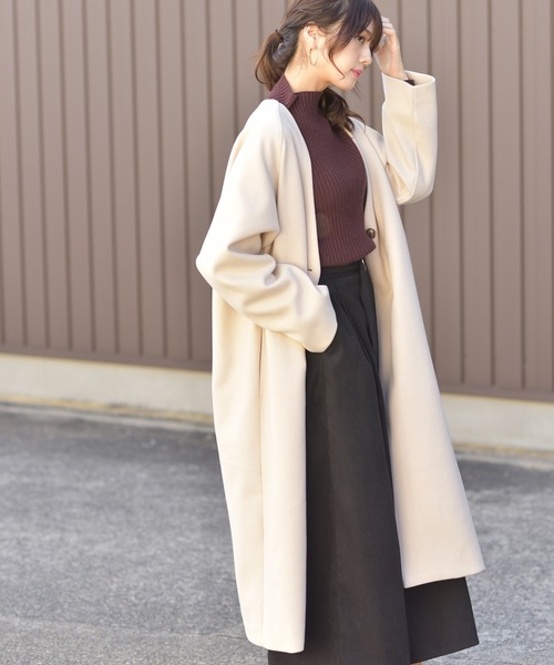 rps（アールピーエス）の「エコメルトンチェスターコート（チェスターコート・レディース・ベージュ/ブラウン/ピンク/ベージュ系その他・M）」の3枚目の写真