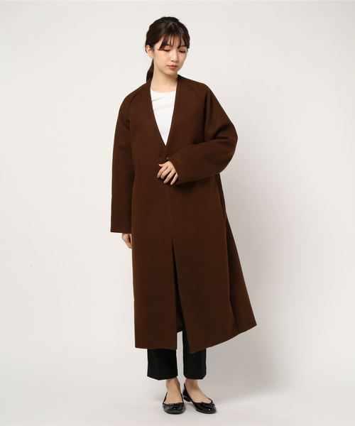 rps（アールピーエス）の「エコメルトンチェスターコート（チェスターコート・レディース・ベージュ/ブラウン/ピンク/ベージュ系その他・M）」の10枚目の写真