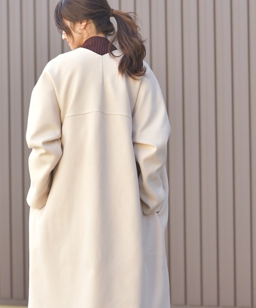 rps（アールピーエス）の「エコメルトンチェスターコート（チェスターコート・レディース・ベージュ/ブラウン/ピンク/ベージュ系その他・M）」の12枚目の写真