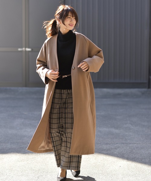 rps（アールピーエス）の「エコメルトンチェスターコート（チェスターコート・レディース・ベージュ/ブラウン/ピンク/ベージュ系その他・M）」の14枚目の写真