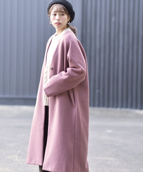 rps（アールピーエス）の「エコメルトンチェスターコート（チェスターコート・レディース・ベージュ/ブラウン/ピンク/ベージュ系その他・M）」の18枚目の写真