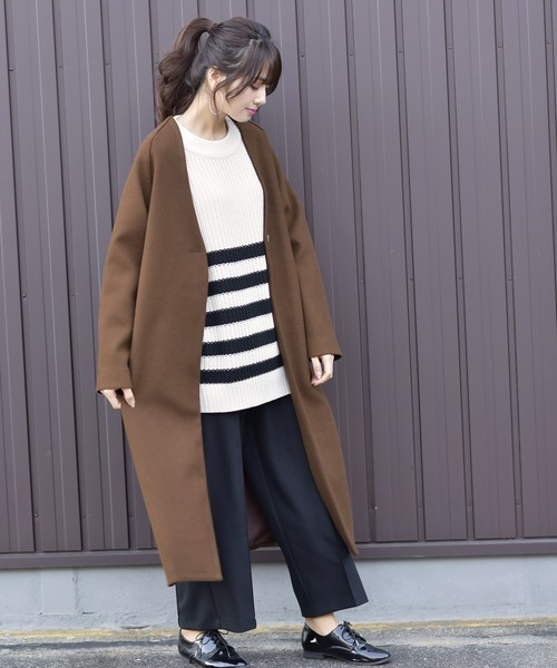 rps（アールピーエス）の「エコメルトンチェスターコート（チェスターコート・レディース・ベージュ/ブラウン/ピンク/ベージュ系その他・M）」の7枚目の写真