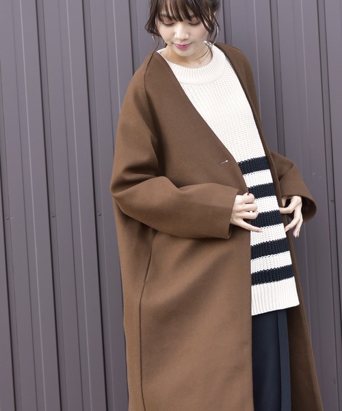 rps（アールピーエス）の「エコメルトンチェスターコート（チェスターコート・レディース・ベージュ/ブラウン/ピンク/ベージュ系その他・M）」の11枚目の写真