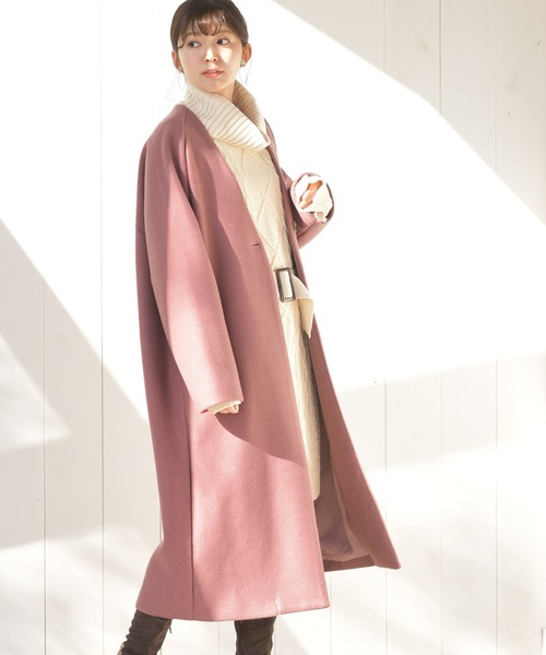 rps（アールピーエス）の「エコメルトンチェスターコート（チェスターコート・レディース・ベージュ/ブラウン/ピンク/ベージュ系その他・M）」の5枚目の写真