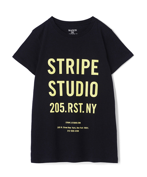 MAISON DE REEFUR(メゾンドリーファー)の「STRIPE STUDIO Tシャツ(Tシャツ/カットソー・レディース・ホワイト/ブラック・38)」の9枚目の写真