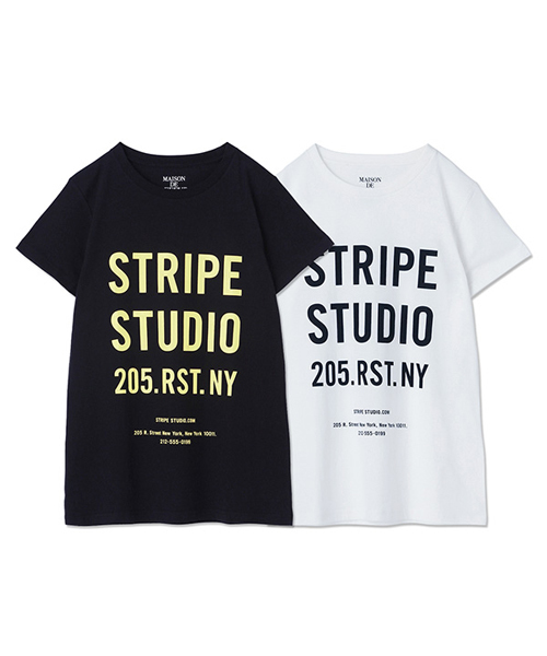 MAISON DE REEFUR(メゾンドリーファー)の「STRIPE STUDIO Tシャツ(Tシャツ/カットソー・レディース・ホワイト/ブラック・38)」の7枚目の写真