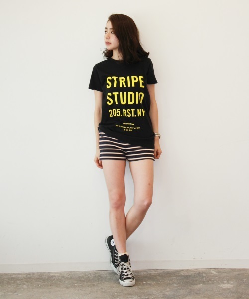 MAISON DE REEFUR(メゾンドリーファー)の「STRIPE STUDIO Tシャツ(Tシャツ/カットソー・レディース・ホワイト/ブラック・38)」の19枚目の写真