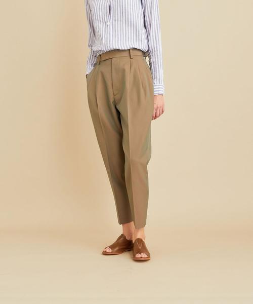 Steven Alan（スティーブンアラン）の「＜Steven Alan＞FRONT TUCK TAPERED PANTS/パンツ（その他パンツ・レディース・ターコイズブルー/オリーブ・MEDIUM/SMALL/LARGE）」の4枚目の写真