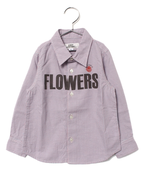 JOEY HYSTERIC(ジョーイヒステリック)の「FLOWERS pt 長袖レギュラーSH(シャツ/ブラウス・キッズ・ホワイト/その他2・SMALL/MEDIUM)」の2枚目の写真