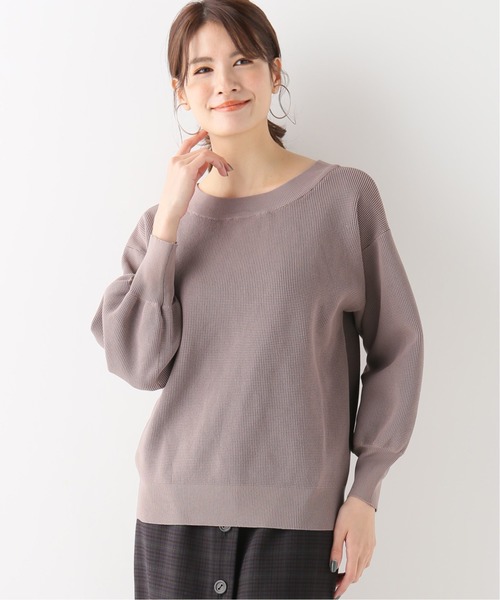 B.C STOCK(ベーセーストック)の「2wayワッフルニットプルオーバー(ニット/セーター・レディース・グレー/ベージュ/サックスブルー・FREE)」の3枚目の写真