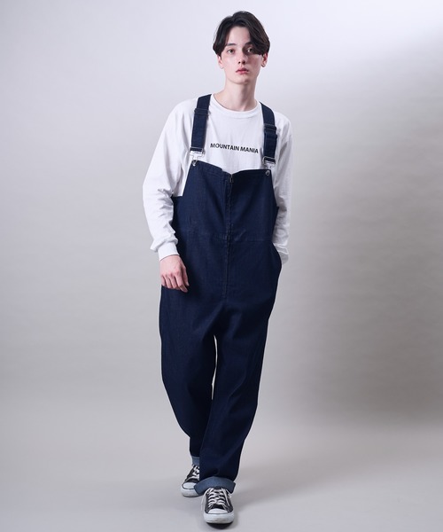 ADPOSION(アドポーション)の「ストレッチライトツイルオーバーオール / ストレッチデニムオーバーオール / デッキパンツ(サロペット/オーバーオール・メンズ・アイボリー/ブラック/ブラック系その他/ライトブラウン/グレイッシュベージュ/インディゴブルー・MEDIUM/LARGE)」の6枚目の写真