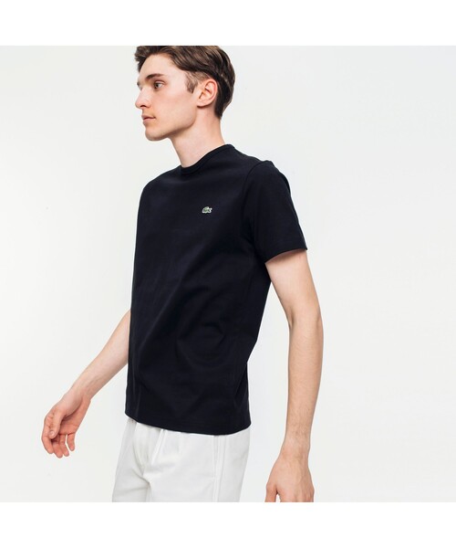 LACOSTE(ラコステ)の「スリムフィット クロコエンブレムクルーネックTシャツ (半袖)(Tシャツ/カットソー・メンズ・ホワイト/ブラック/ネイビー/グレー・1/2/4/6/3/5)」の3枚目の写真