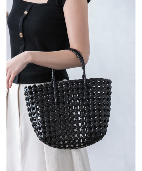 fifth（フィフス）の「メッシュスクエアハンドバッグ（ハンドバッグ・レディース・ブラック/ホワイト・FREE）」の2枚目の写真