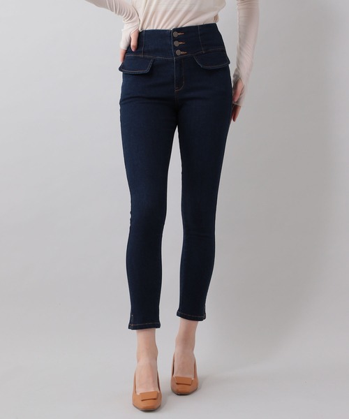 ME COUTURE（ミークチュール）の「ハイウエストスキニーパンツ（デニムパンツ・レディース・インディゴブルー/ブルー系その他・0/00/1）」の2枚目の写真