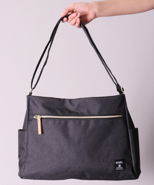 anello（アネロ）の「(LF)【anello】多収納 10ポケット ショルダーバッグ（ショルダーバッグ・レディース・ブラック/ベージュ/グレー/ダークブルー・FREE）」の2枚目の写真
