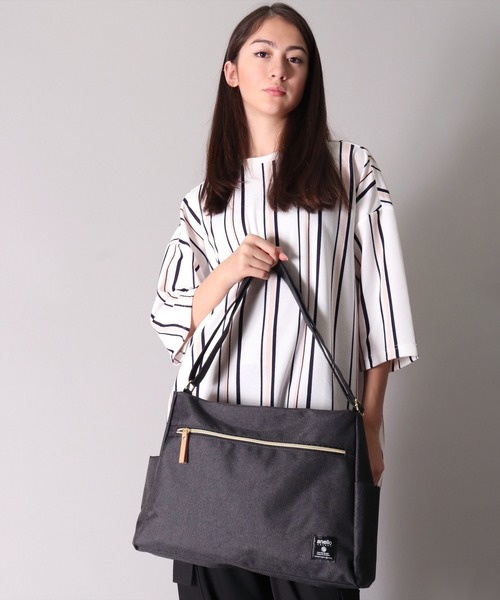 anello（アネロ）の「(LF)【anello】多収納 10ポケット ショルダーバッグ（ショルダーバッグ・レディース・ブラック/ベージュ/グレー/ダークブルー・FREE）」の22枚目の写真