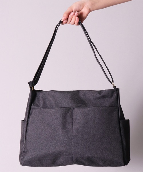 anello（アネロ）の「(LF)【anello】多収納 10ポケット ショルダーバッグ（ショルダーバッグ・レディース・ブラック/ベージュ/グレー/ダークブルー・FREE）」の6枚目の写真