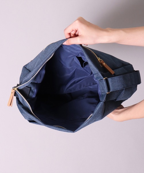 anello（アネロ）の「(LF)【anello】多収納 10ポケット ショルダーバッグ（ショルダーバッグ・レディース・ブラック/ベージュ/グレー/ダークブルー・FREE）」の10枚目の写真