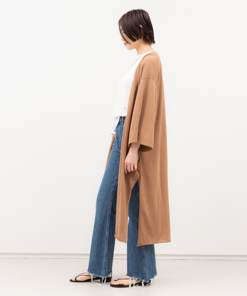 COCUCA（コキュカ）の「【COCUCA】リネン混ロングガウン（カーディガン  