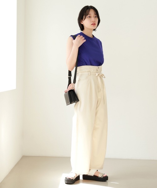 PAGEBOY（ページボーイ）の「スタッズスクエアショルダー（ショルダーバッグ・レディース・ブラック/パープル/オフホワイト・FREE）」の4枚目の写真