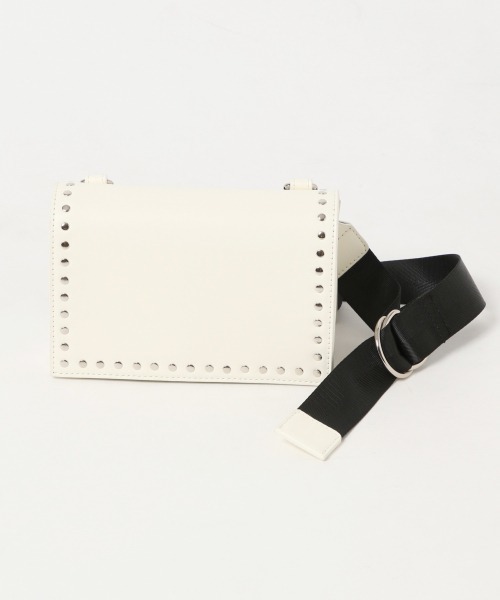 PAGEBOY（ページボーイ）の「スタッズスクエアショルダー（ショルダーバッグ・レディース・ブラック/パープル/オフホワイト・FREE）」の6枚目の写真