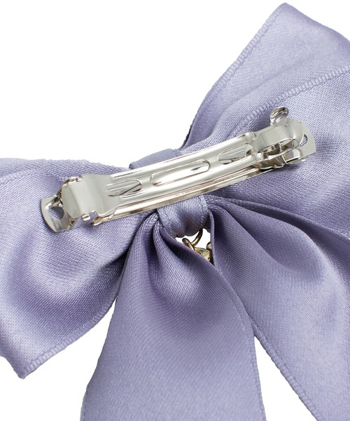 ROJITA（ロジータ）の「ハートチャームリボンバレッタ（バレッタ/ヘアクリップ・レディース・ブラック/パープル/ピンク・FREE）」の6枚目の写真