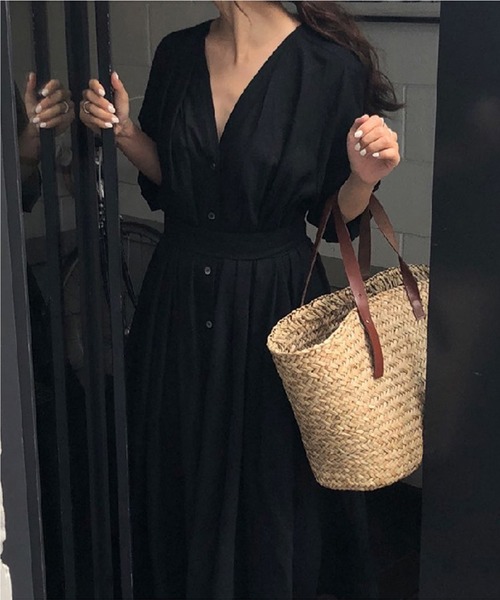 aimoha（アイモハ）の「長袖 ウエストマーク ワンピース（ワンピース・レディース・ホワイト/ブラック・FREE/MEDIUM/SMALL/X-LARGE/LARGE）」の17枚目の写真