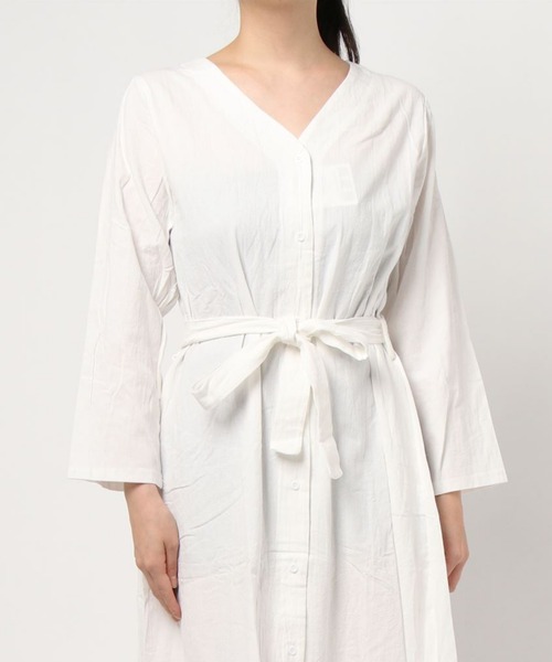 aimoha（アイモハ）の「長袖 ウエストマーク ワンピース（ワンピース・レディース・ホワイト/ブラック・FREE/MEDIUM/SMALL/X-LARGE/LARGE）」の3枚目の写真