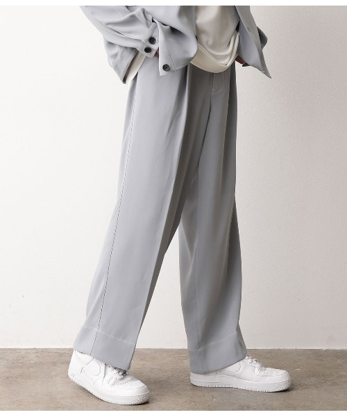 JUNRED（ジュンレッド）の「【セットアップ可能】ステッチワイドパンツ（その他パンツ・メンズ・ブラック/ベージュ/サックスブルー・S/M/L）」の3枚目の写真