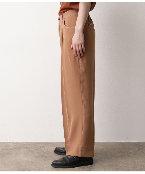 JUNRED（ジュンレッド）の「【セットアップ可能】ステッチワイドパンツ（その他パンツ・メンズ・ブラック/ベージュ/サックスブルー・S/M/L）」の20枚目の写真