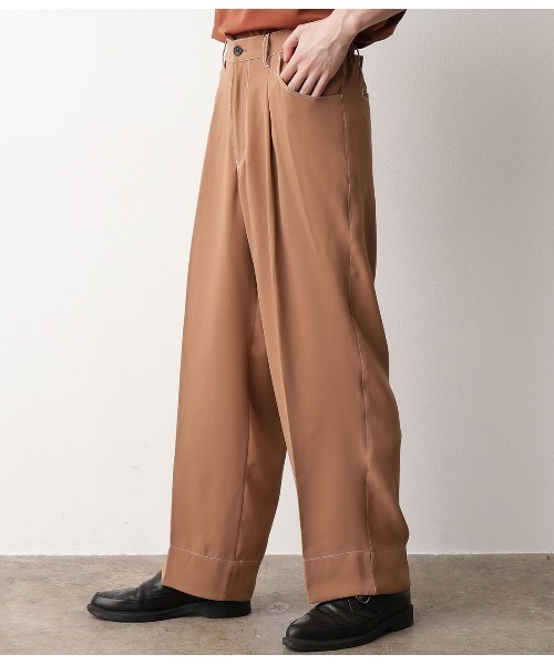 JUNRED（ジュンレッド）の「【セットアップ可能】ステッチワイドパンツ（その他パンツ・メンズ・ブラック/ベージュ/サックスブルー・S/M/L）」の17枚目の写真