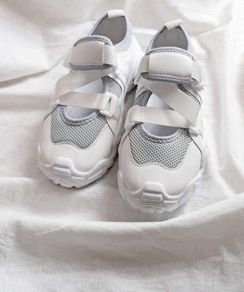 Marient（マリエント）の「Vintage Mesh Sneakers/メッシュスニーカー（スニーカー・レディース・グレー・23.5cm/24.5cm/23.0cm/24.0cm）」の16枚目の写真