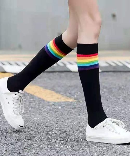 Fun & Daily（ファンアンドデイリー）の「F&D : ラインニーソックス（ソックス/靴下・レディース・ホワイト/ブラック/チャコールグレー/マスタード/グリーン/レッド系その他/グレー系その他/ブラック系その他2/ホワイト系その他2/ホワイト系その他/ブラック系その他・FREE）」の6枚目の写真