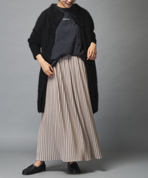 PUAL CE CIN(ピュアルセシン)の「フロッキープリントモックネックロングスリーブ(Tシャツ/カットソー・レディース・ブラウン/グレー/ピンク/スミクロ・FREE)」の17枚目の写真