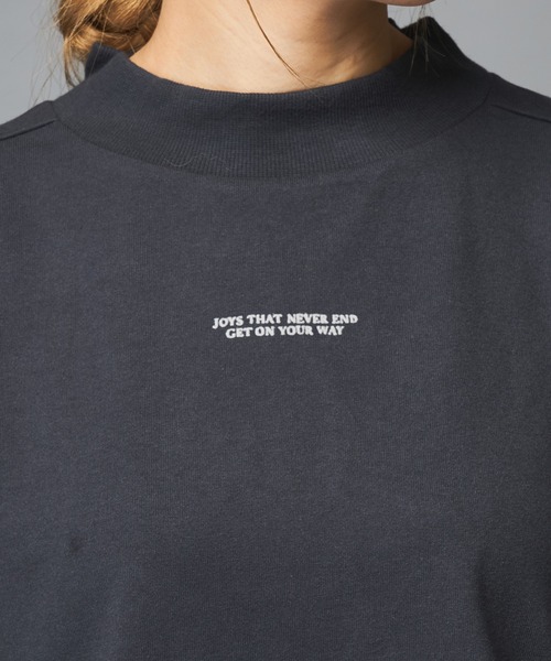 PUAL CE CIN(ピュアルセシン)の「フロッキープリントモックネックロングスリーブ(Tシャツ/カットソー・レディース・ブラウン/グレー/ピンク/スミクロ・FREE)」の11枚目の写真