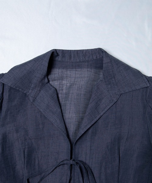 GGD（ジージーディー）の「クレープリネンフリンジチュニックシャツ（シャツ/ブラウス・レディース・バーガンディー/テラコッタ/マスタード・L/LL/M）」の18枚目の写真