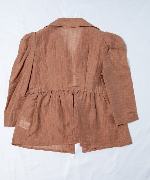 GGD（ジージーディー）の「クレープリネンフリンジチュニックシャツ（シャツ/ブラウス・レディース・バーガンディー/テラコッタ/マスタード・L/LL/M）」の11枚目の写真