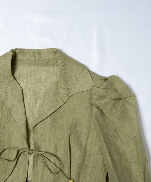 GGD（ジージーディー）の「クレープリネンフリンジチュニックシャツ（シャツ/ブラウス・レディース・バーガンディー/テラコッタ/マスタード・L/LL/M）」の10枚目の写真