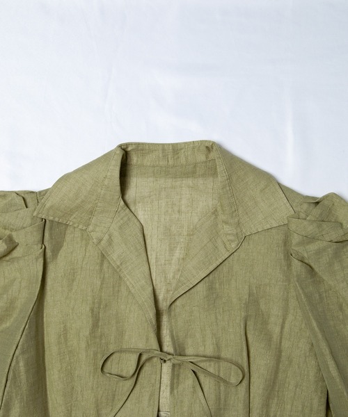 GGD（ジージーディー）の「クレープリネンフリンジチュニックシャツ（シャツ/ブラウス・レディース・バーガンディー/テラコッタ/マスタード・L/LL/M）」の8枚目の写真